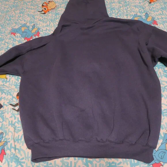 VTG USPS United States Postal Service Logo Hoodie Full Zip Navy Blue XL
